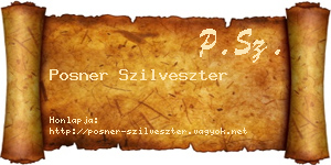 Posner Szilveszter névjegykártya